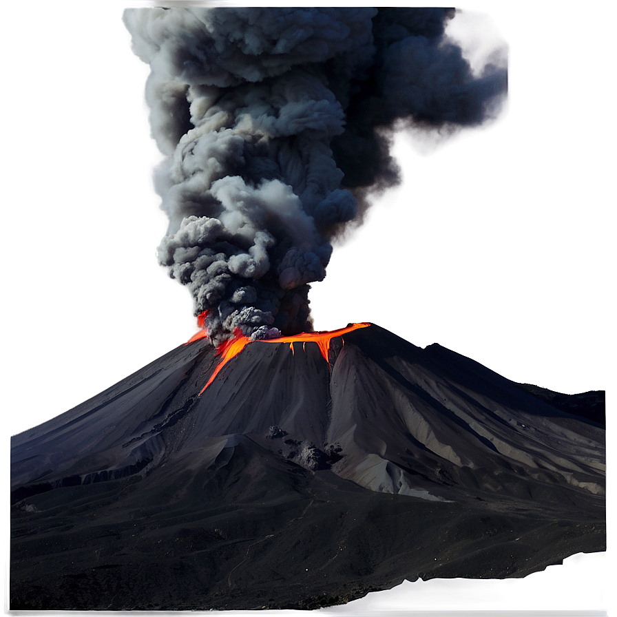 Volcano With Ash Plume Png Kef