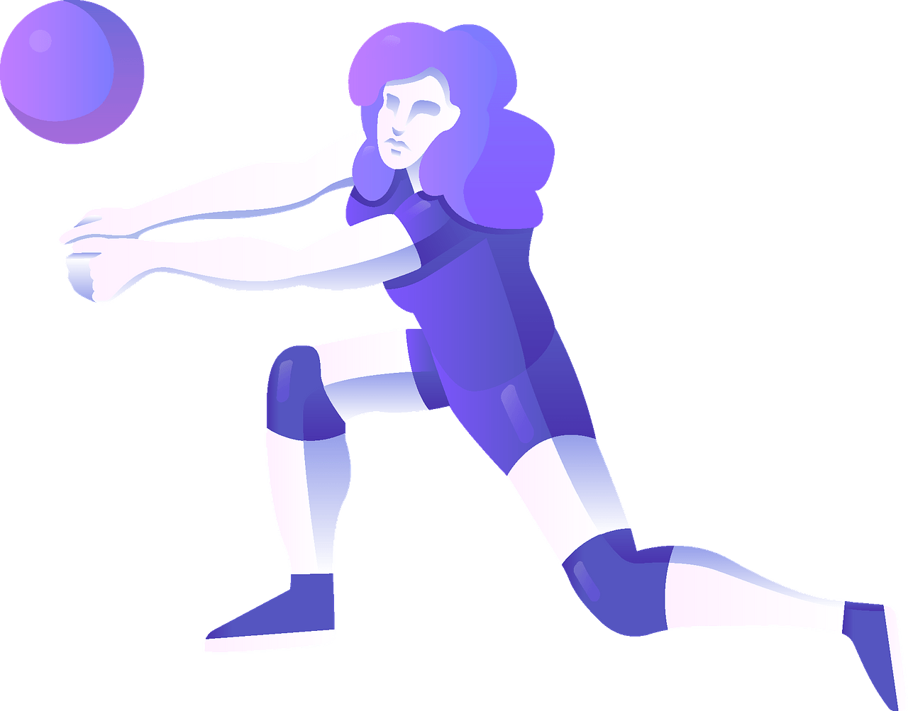 Volleyball_ Player_ Bump_ Pass_ Clipart