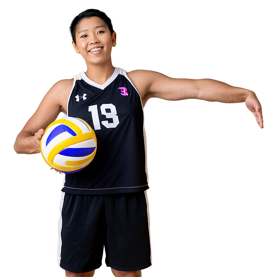 Volleyball Player Championship Pose Png 36