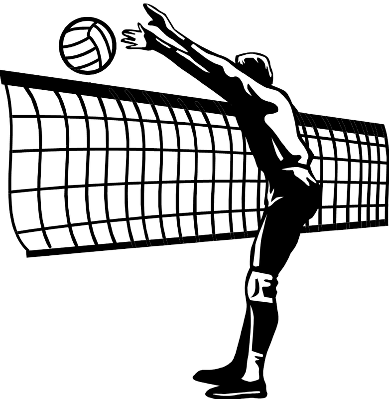 Volleyball Player Serving Clipart