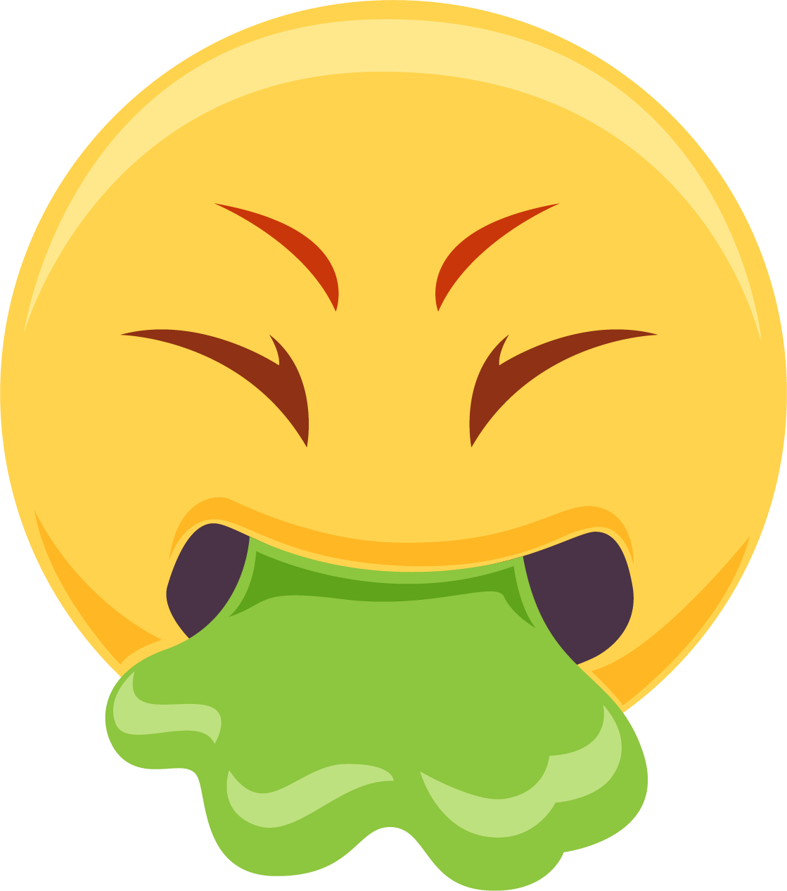 Vomiting Emoji Illustration