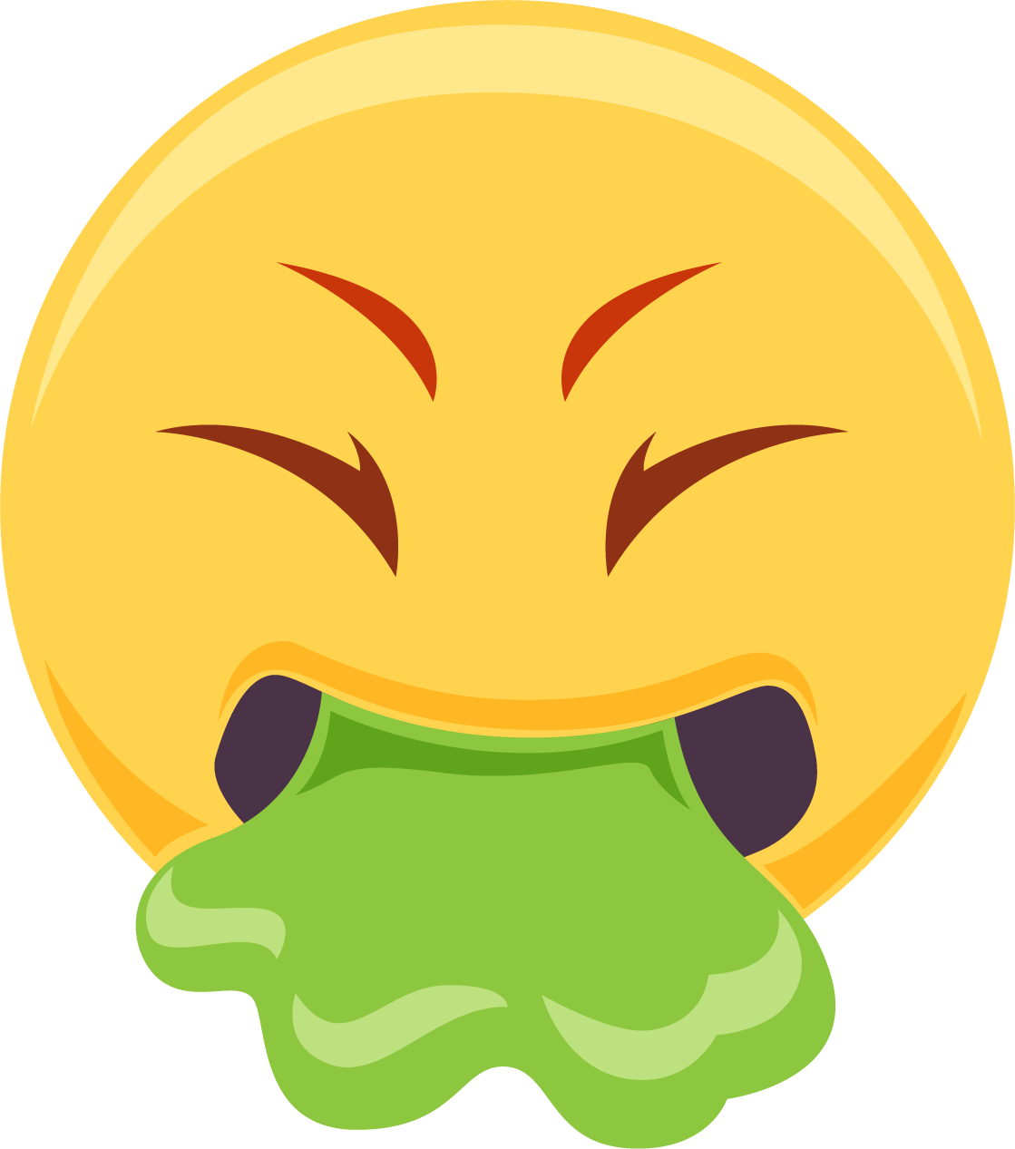 Vomiting Emoji Illustration