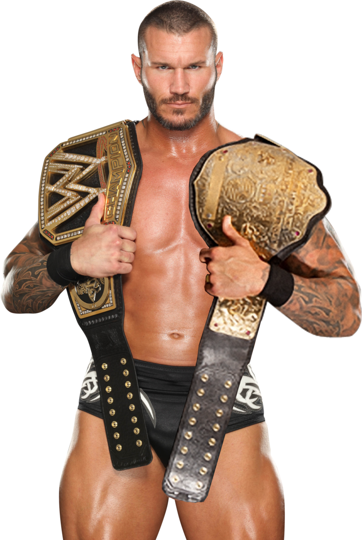 W W E Champion With Two Belts