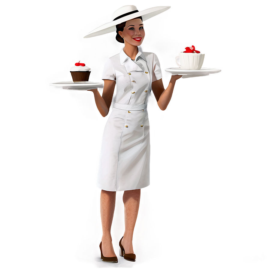 Waitress In Action Png 06272024