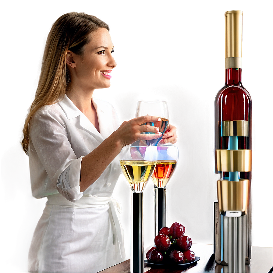 Waitress Pouring Wine Png 06272024