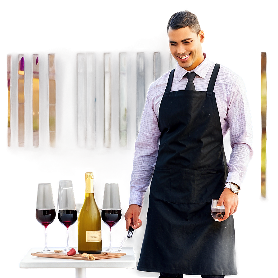 Waitress Pouring Wine Png 06272024