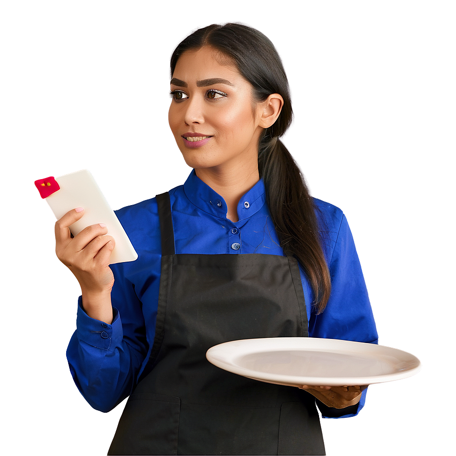 Waitress Taking Order Png 06272024