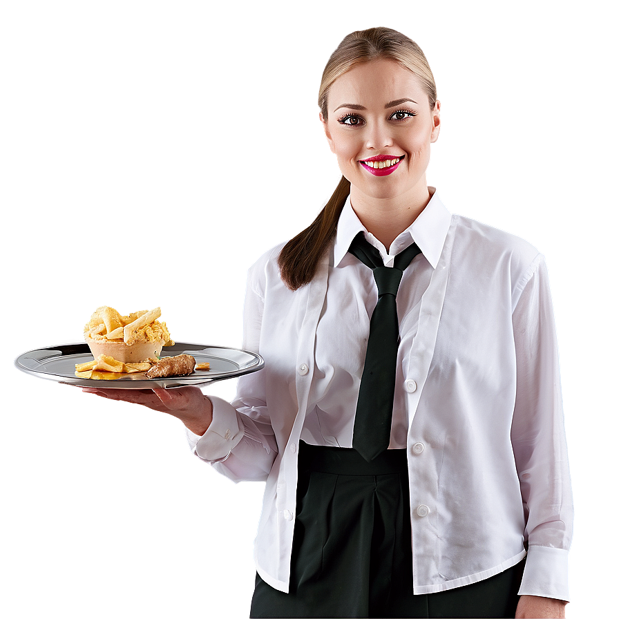 Waitress With Tray Png 70