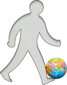 Walking Figureand Globe