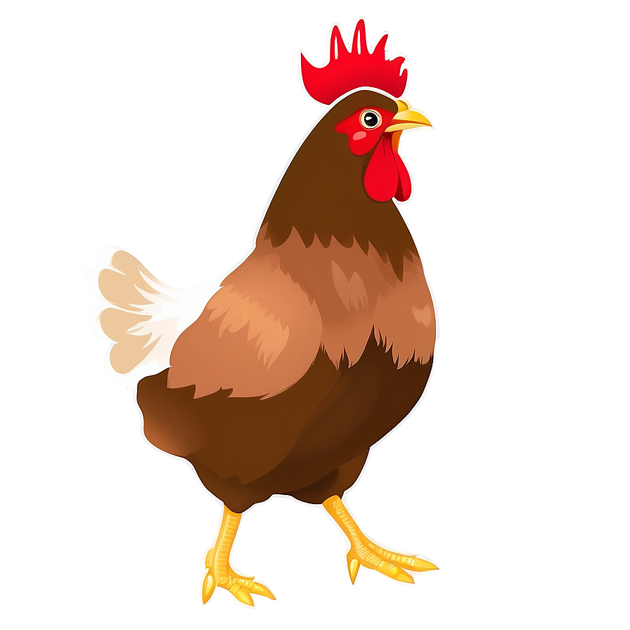 Walking Hen Cartoon Png 38