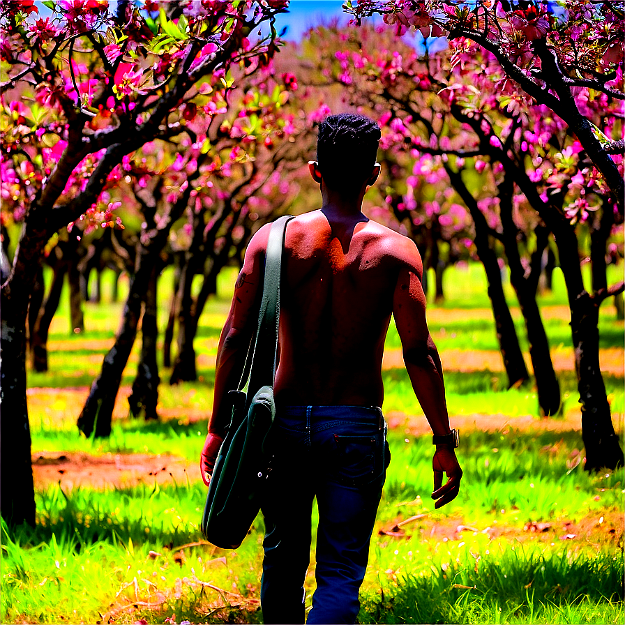 Walking Through An Orchard Png 05232024