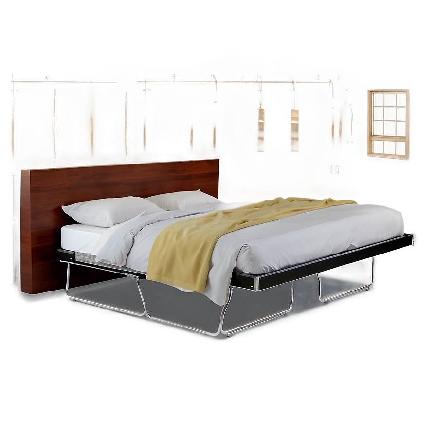 Wall Bed Space Saving Png 22