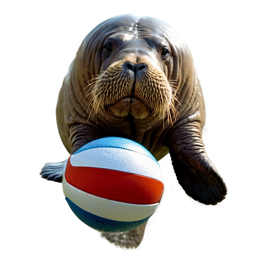 Walrus Playing With Ball Png 06242024