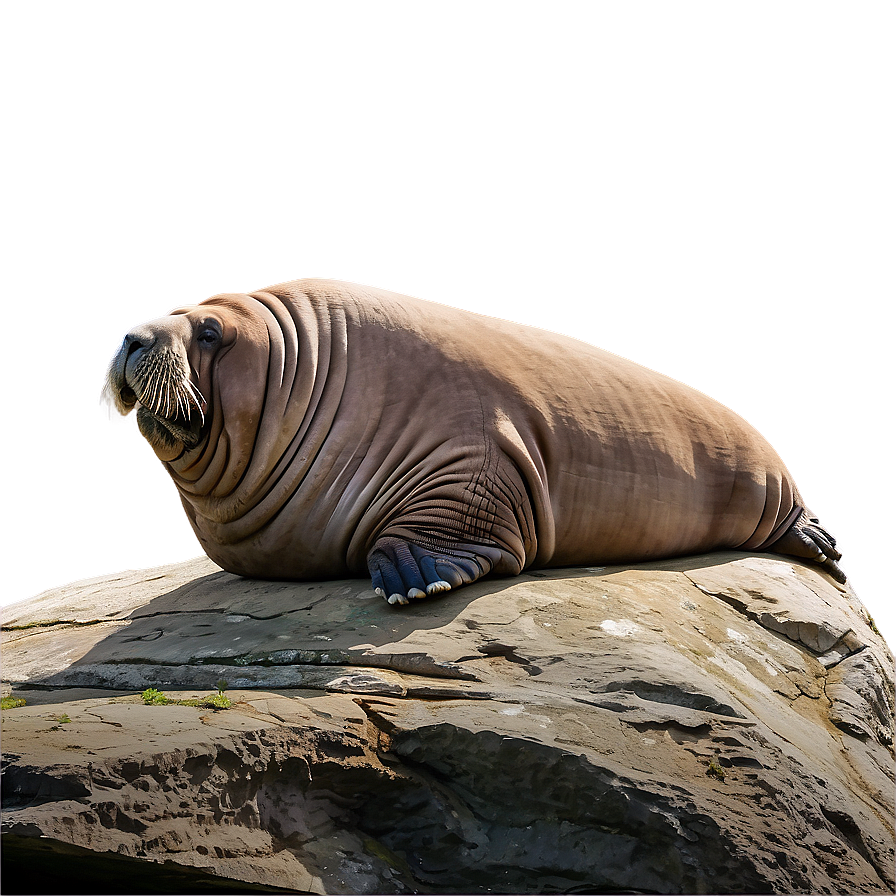 Walrus Resting On Rock Png 73