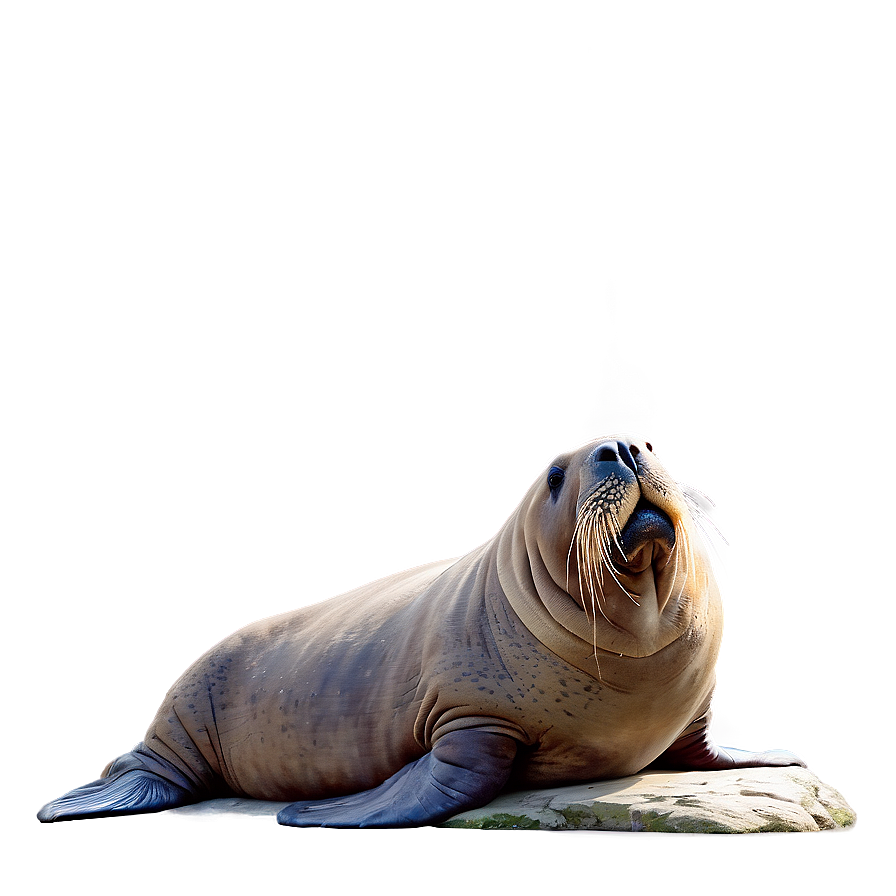 Walrus Resting On Rock Png Nto