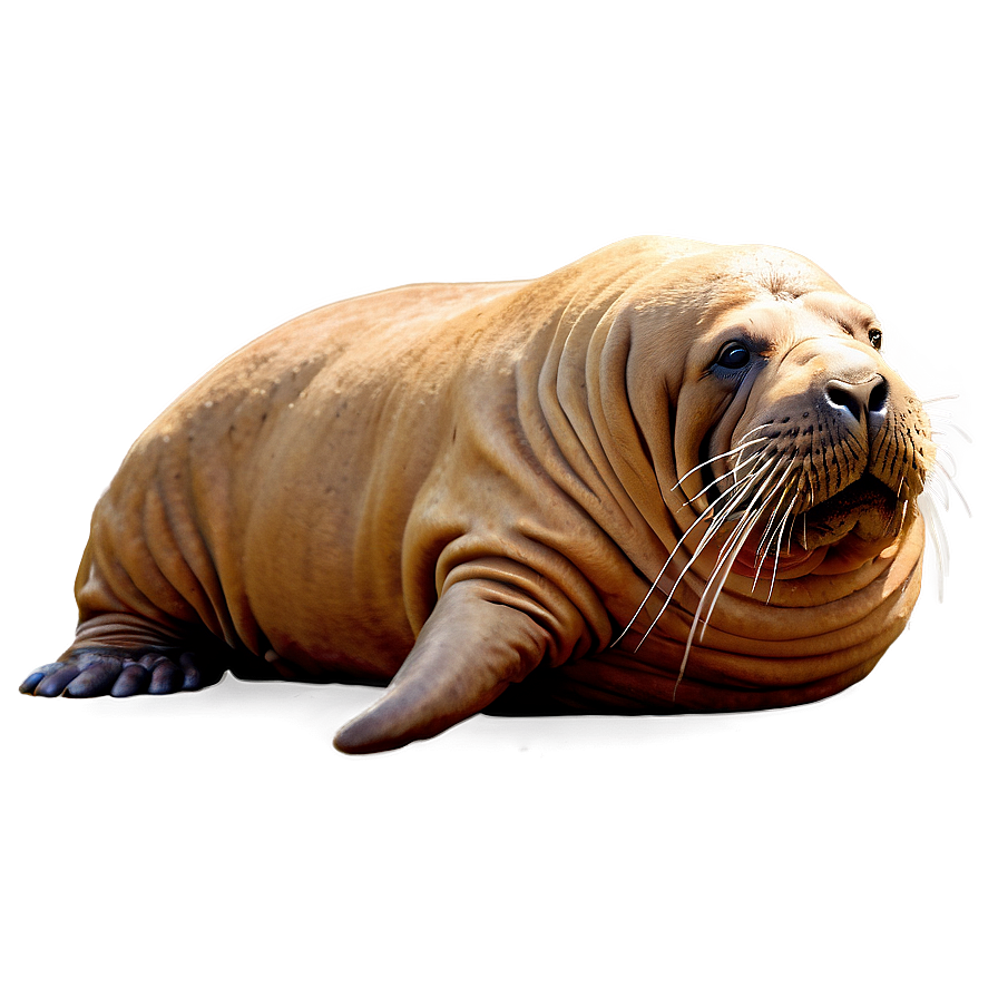 Walrus Sunbathing Illustration Png 15