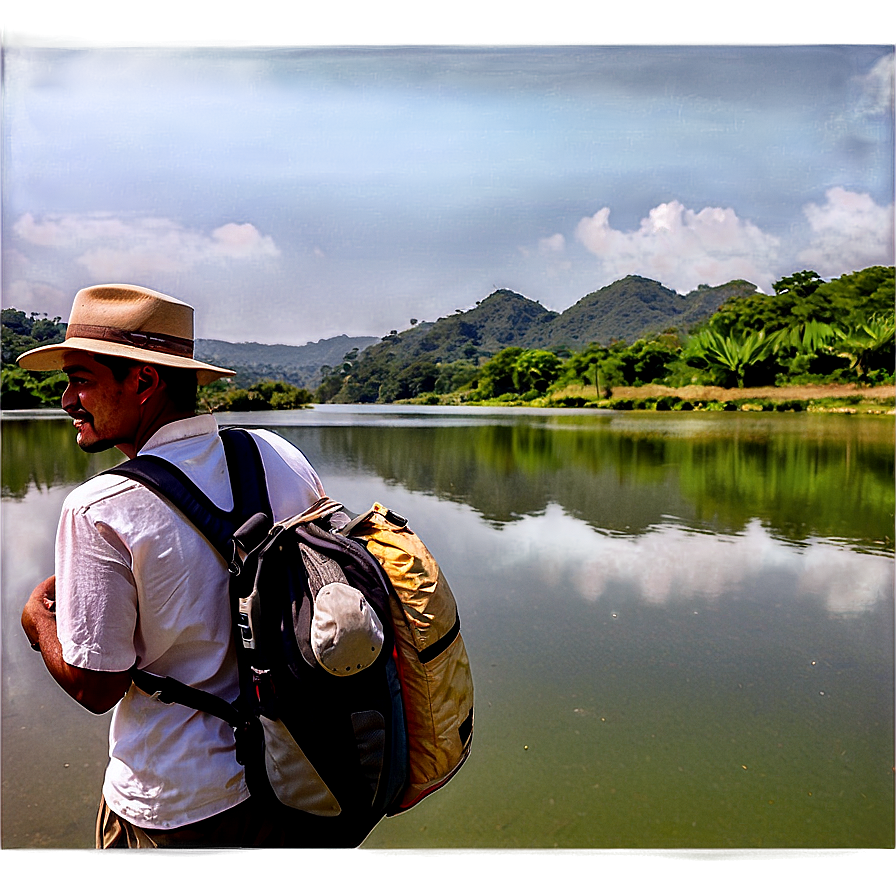 Wanderer By River Png Qhd