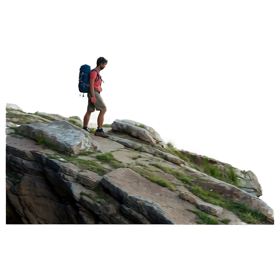 Wanderer On Cliff Png Vbp