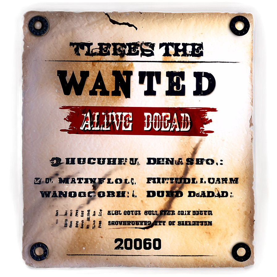 Wanted Alive Or Dead Png 06112024