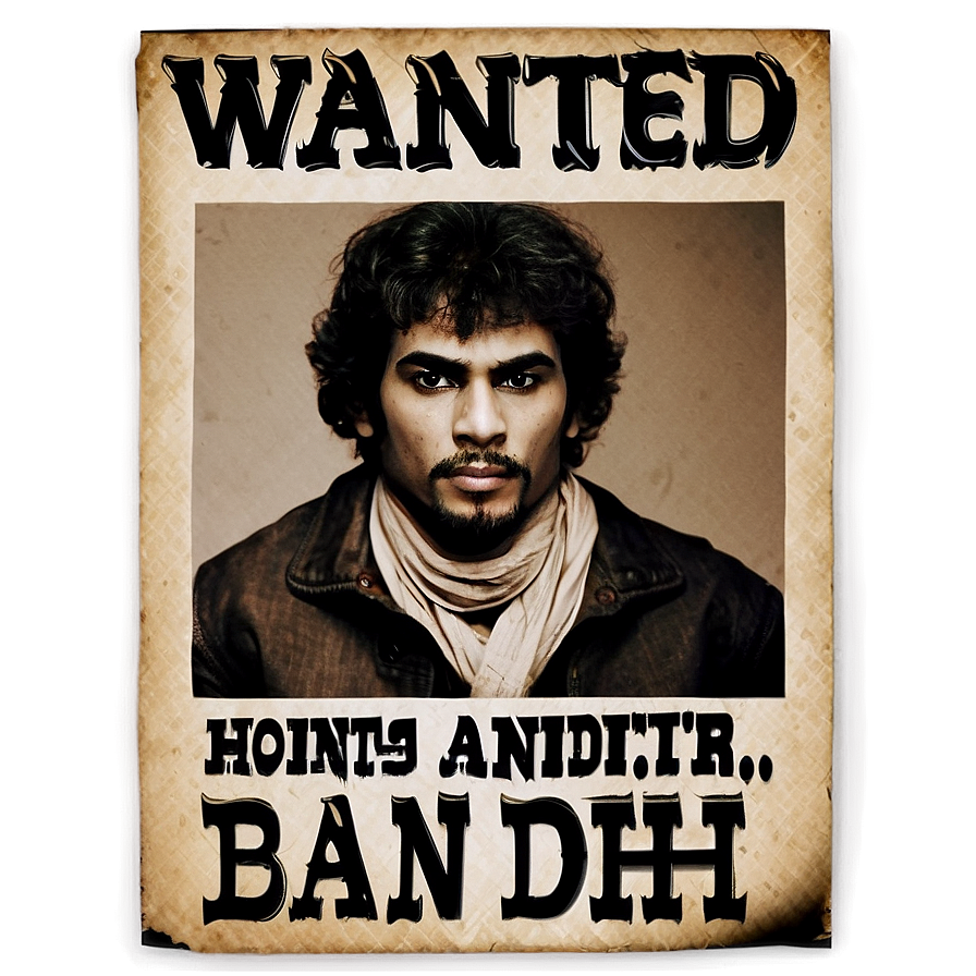 Wanted Bandit Poster Png 06112024