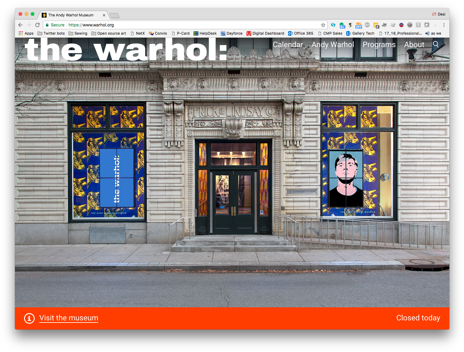 Warhol Museum Exteriorwith Artwork