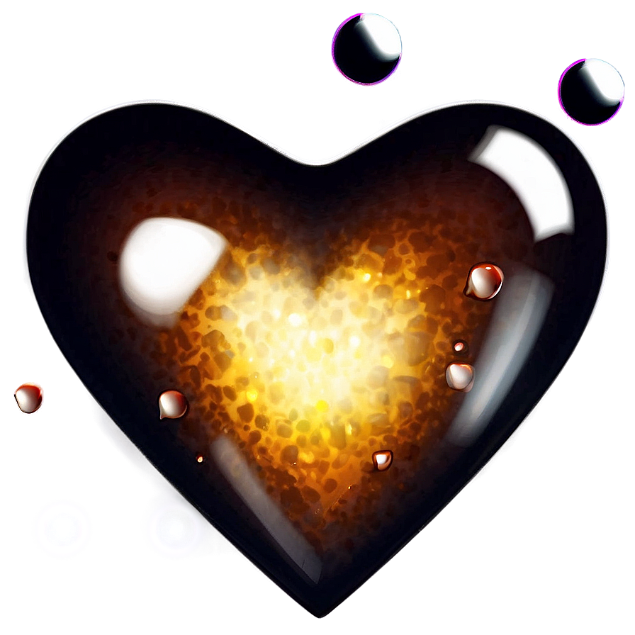 Warm Amber Heart Png Rne26