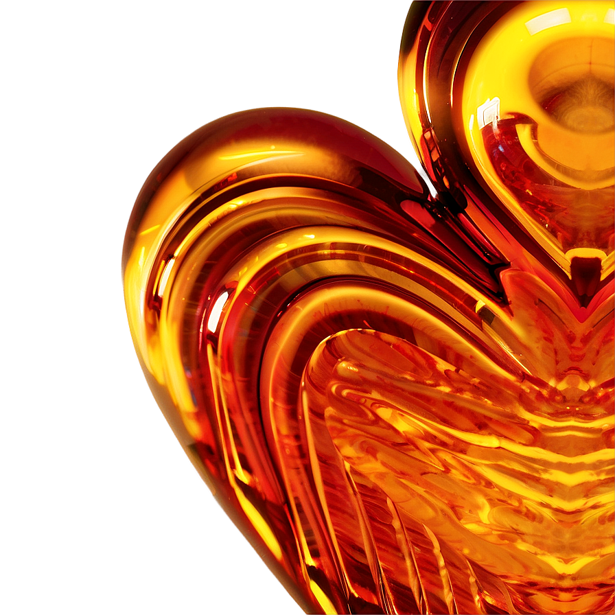 Warm Amber Heart Png Wlp54