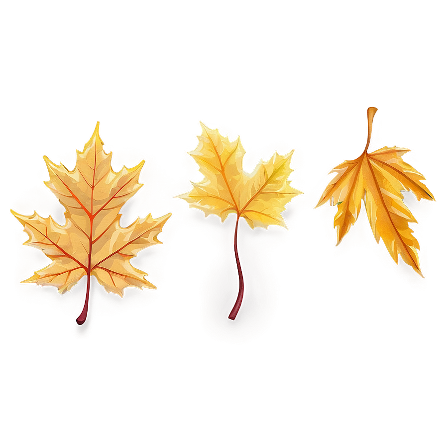 Warm Yellow Autumn Leaves Png Oou36