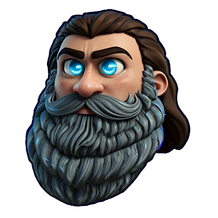 Warrior Cartoon Beard Png Bpc68