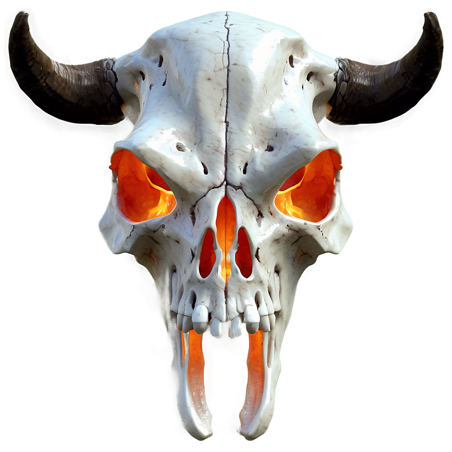 Warrior Cow Skull Png 06132024