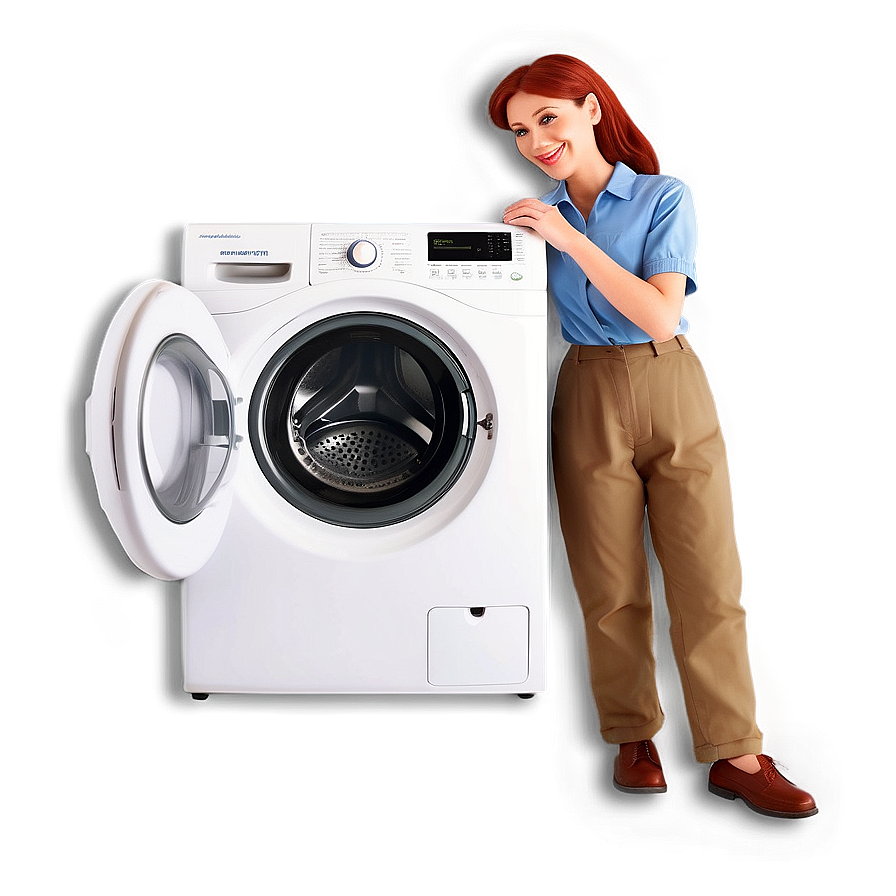 Washer With Laundry Png 06282024