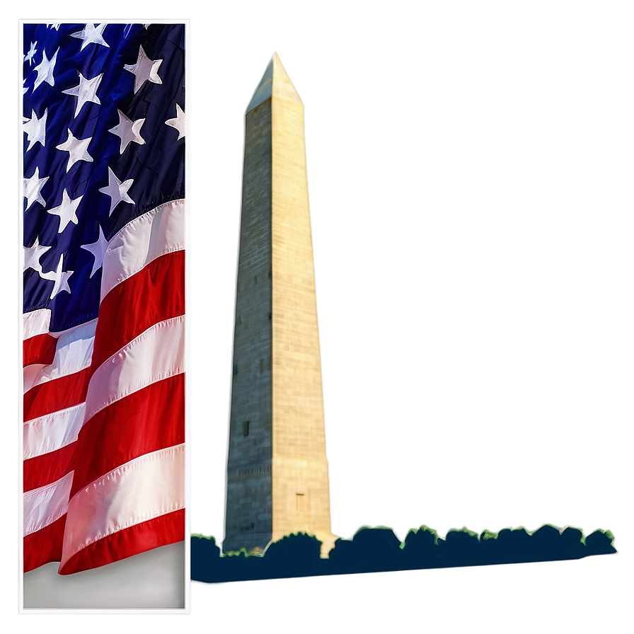 Washington Monument 4th Of July Theme Png 88