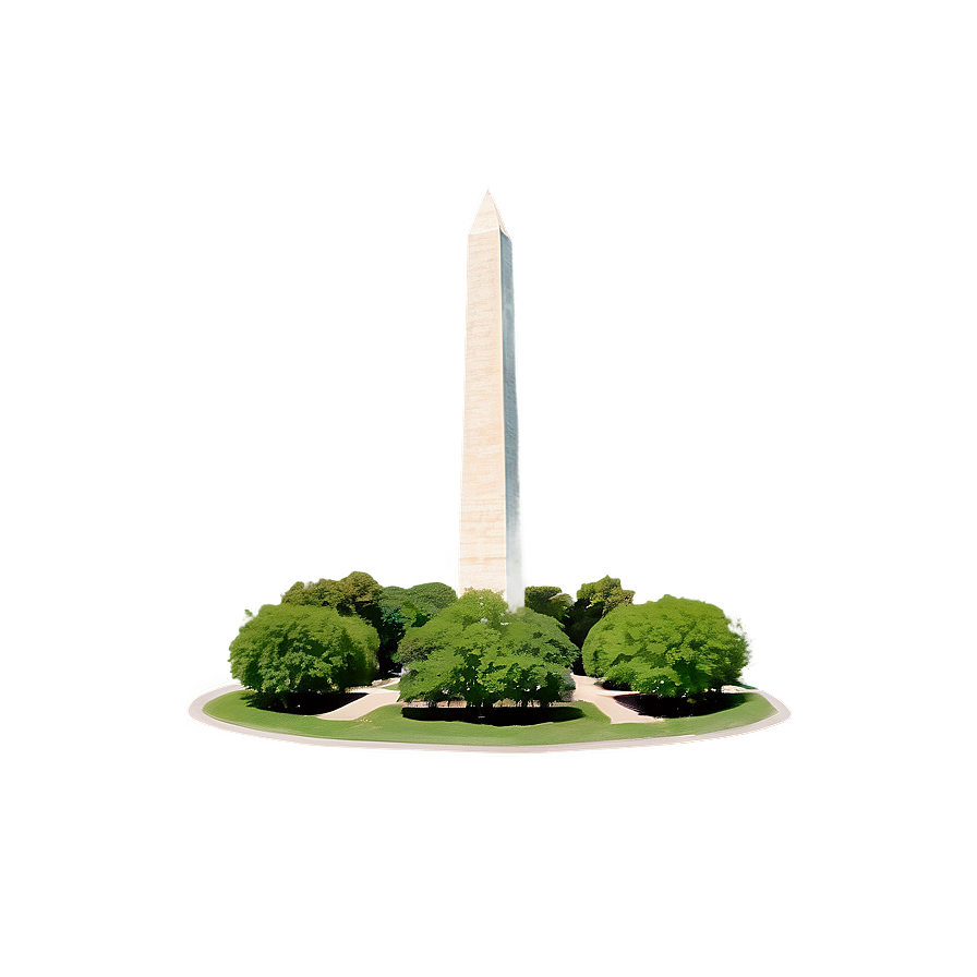 Washington Monument Encircled By Trees Png 11