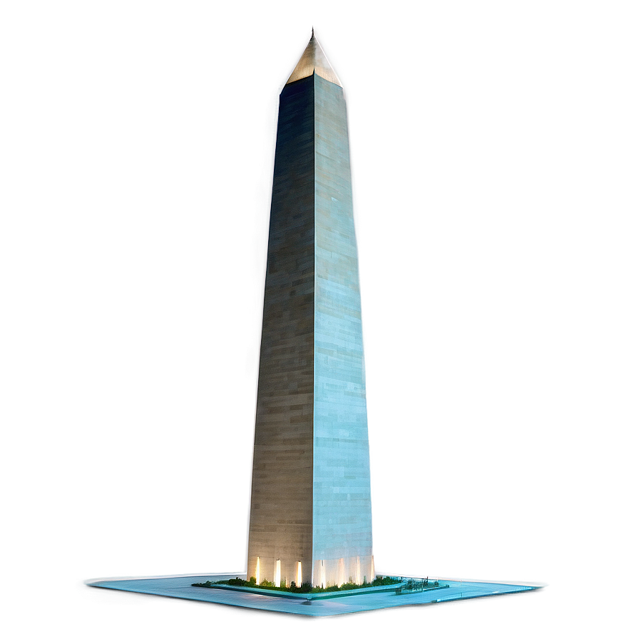 Washington Monument Glowing At Night Png 74