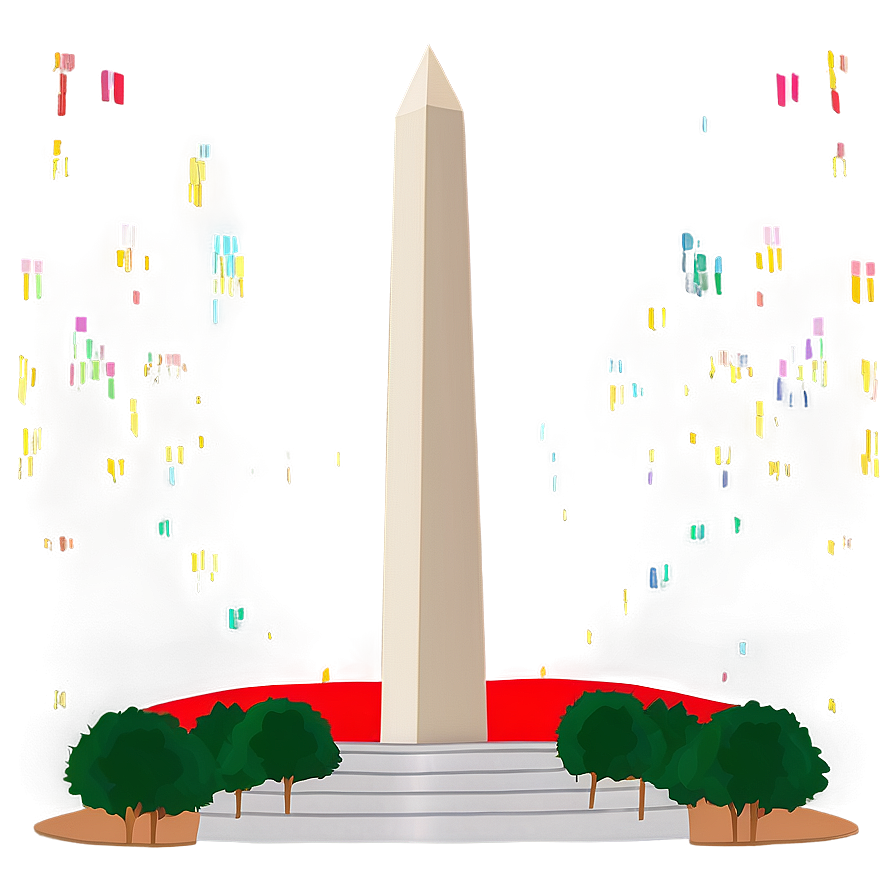 Washington Monument In Bold Colors Png 06202024