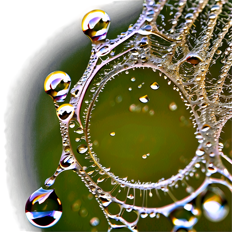 Water Drops On Cobweb Macro Png 67