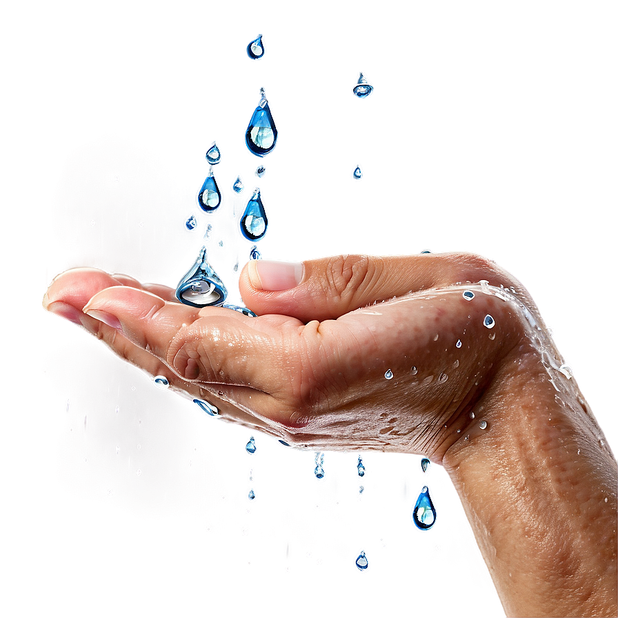 Water Drops On Washing Hands Png 71