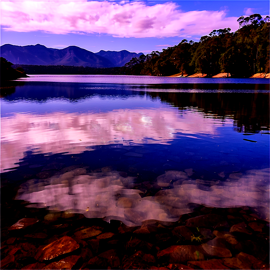 Water Reflections By The Dam Png 06292024