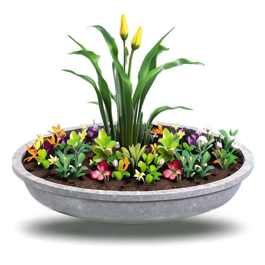 Water-saving Flower Bed Png Bkh57