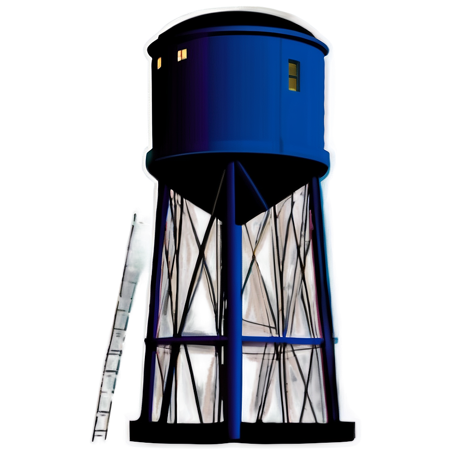 Water Tower Night View Png Ybs53