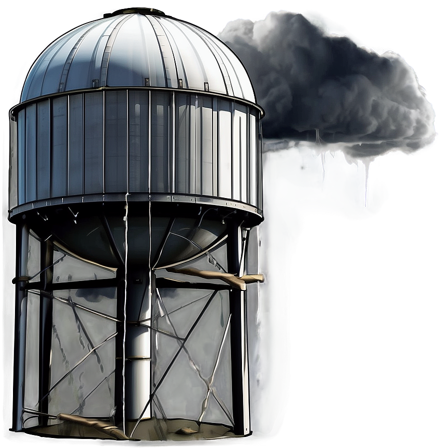 Water Tower Storm Clouds Png Dhb