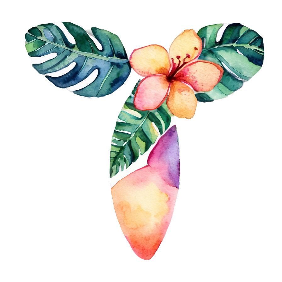 Watercolor Aloha Print Png Wre