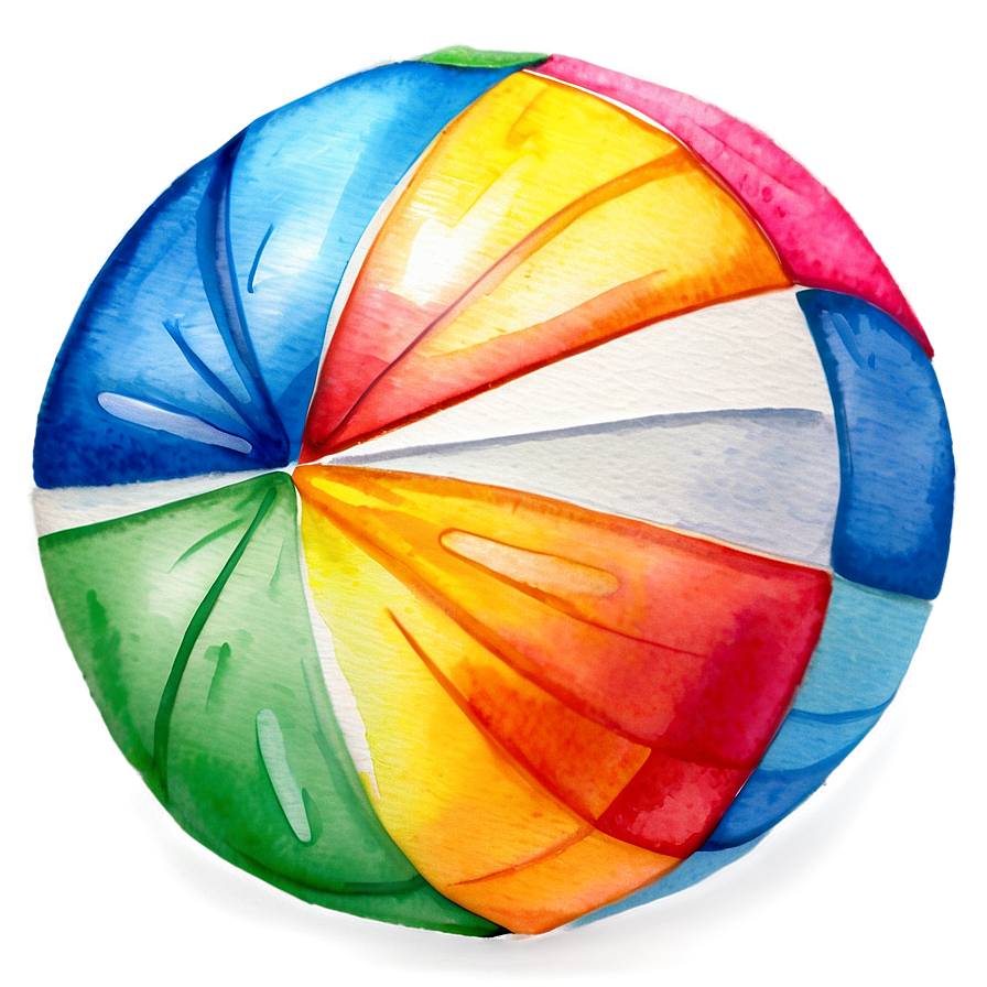 Watercolor Beach Ball Png Nov4