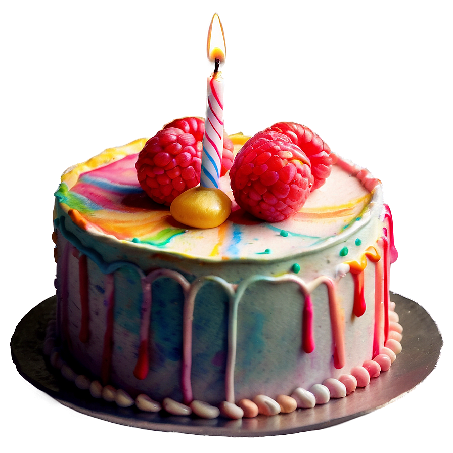 Watercolor Birthday Cake Png Otc