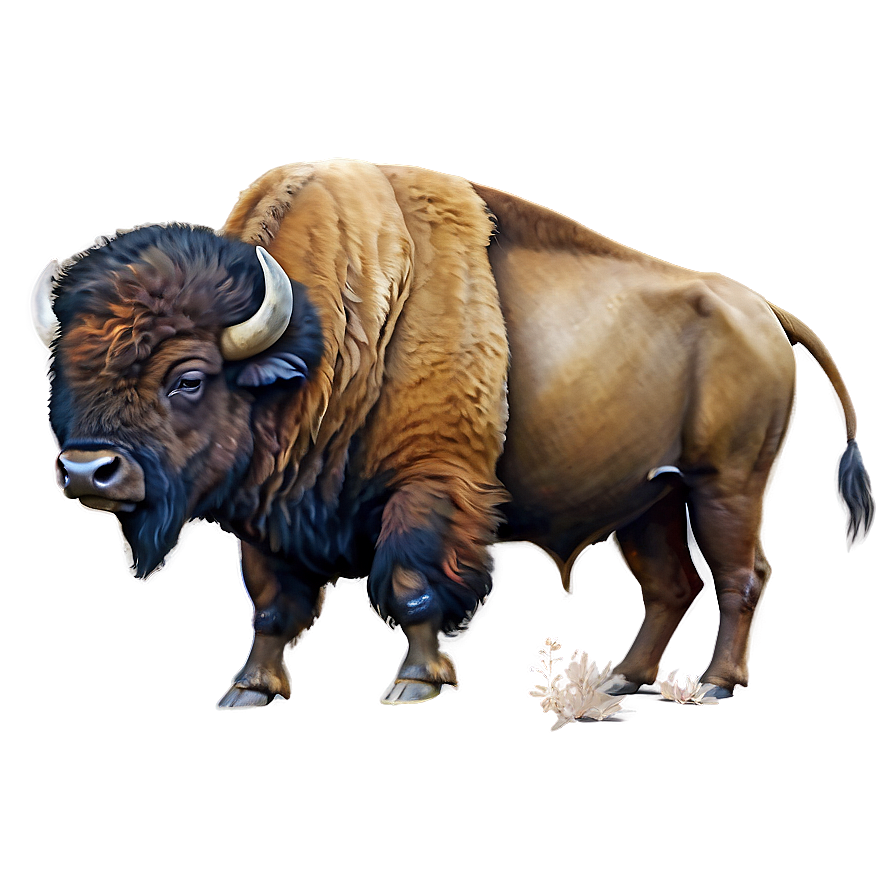 Watercolor Bison Art Png 06112024