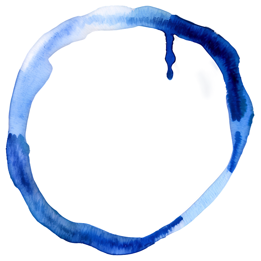 Watercolor Blue Circle Png 05252024