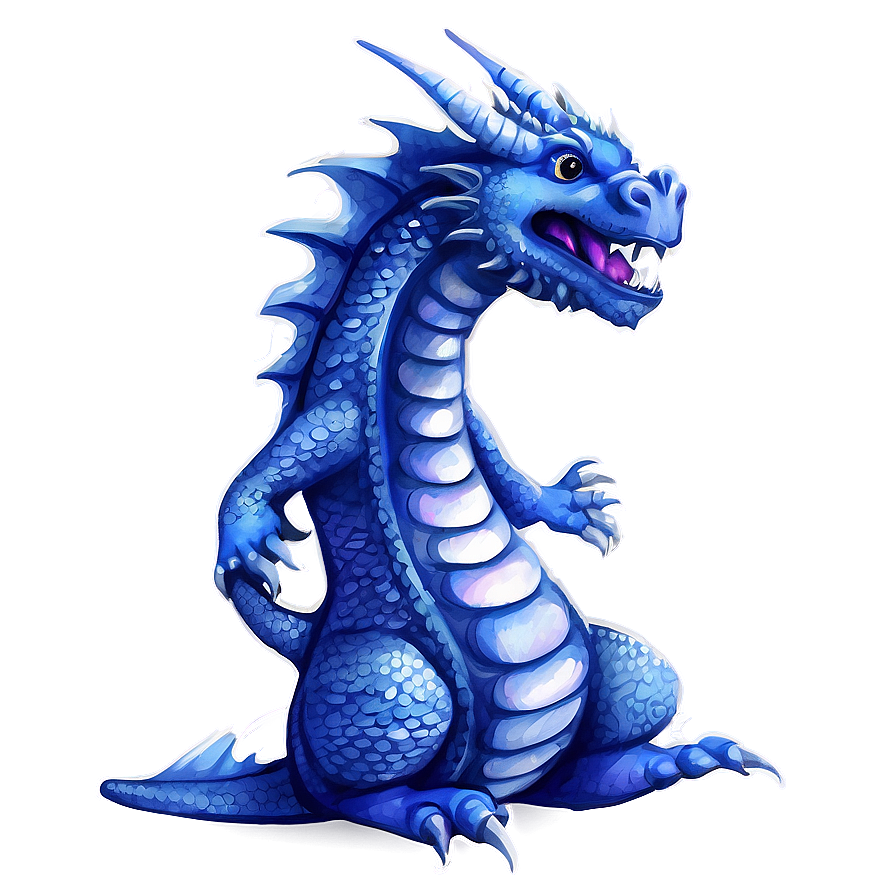 Watercolor Blue Dragon Png Lgi59