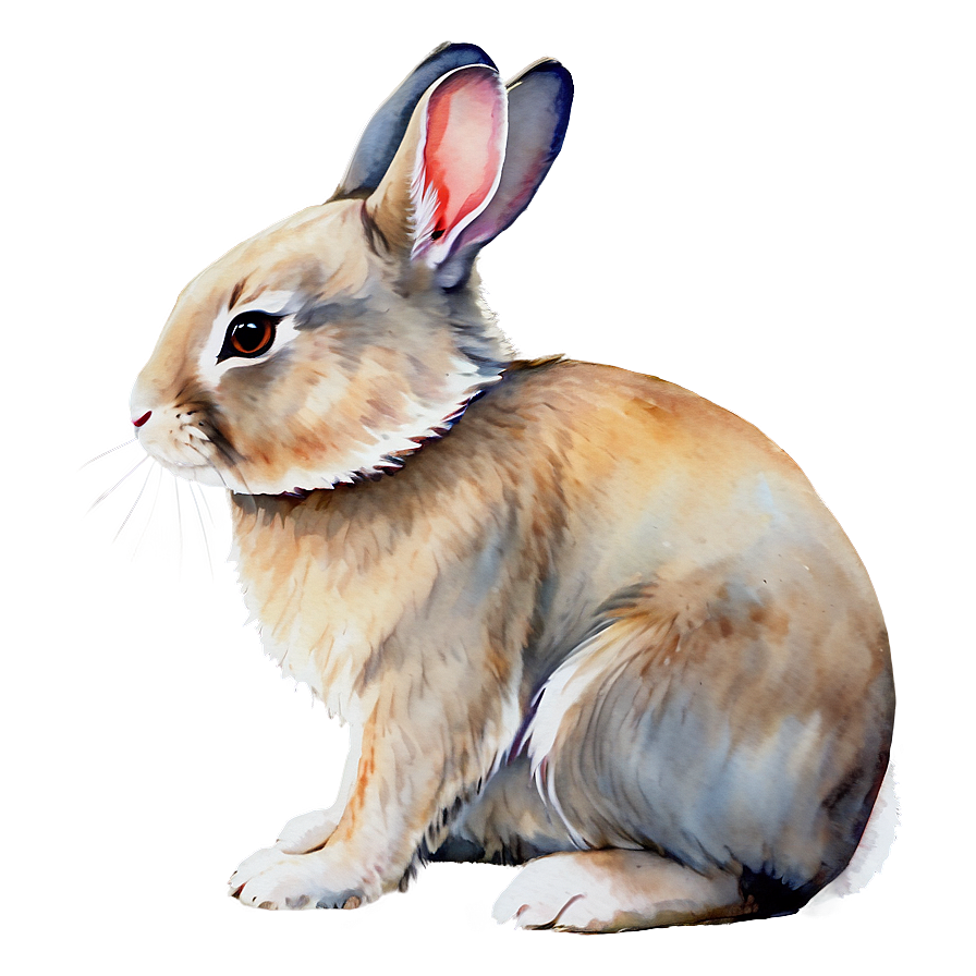 Watercolor Bunny Art Png Jyb1