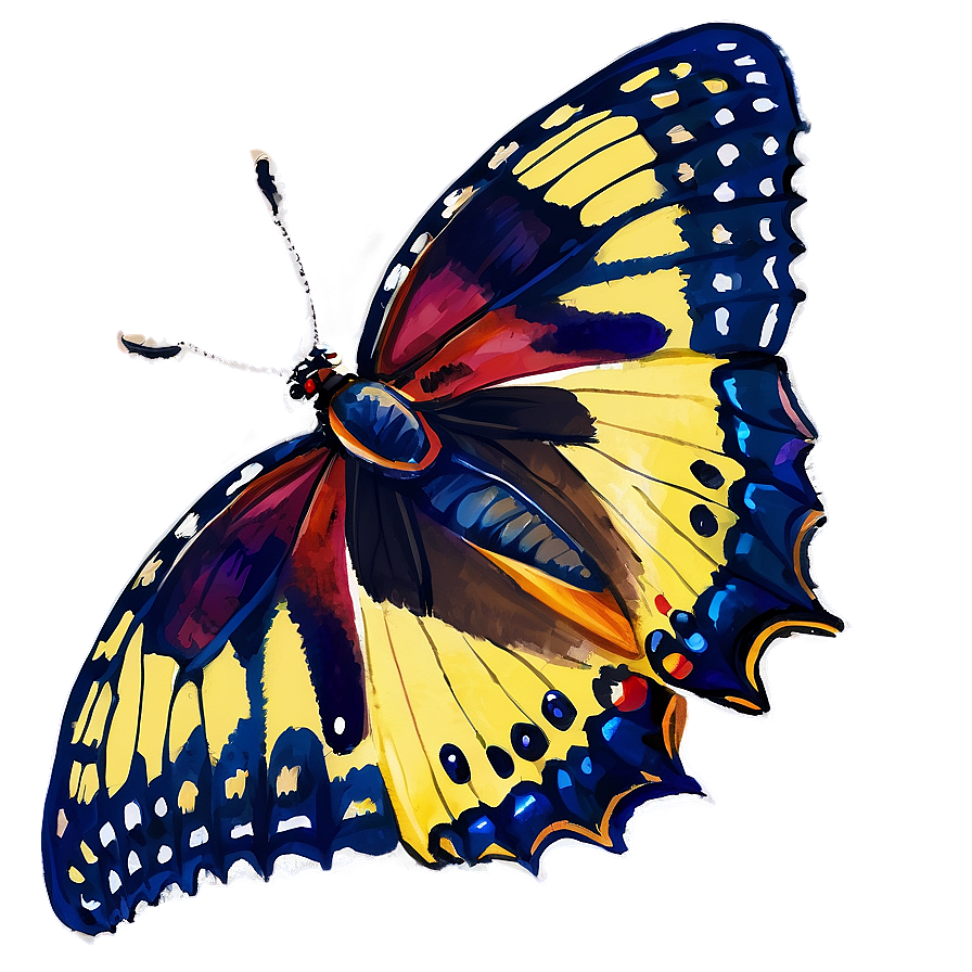 Watercolor Butterfly Image Png Eju76