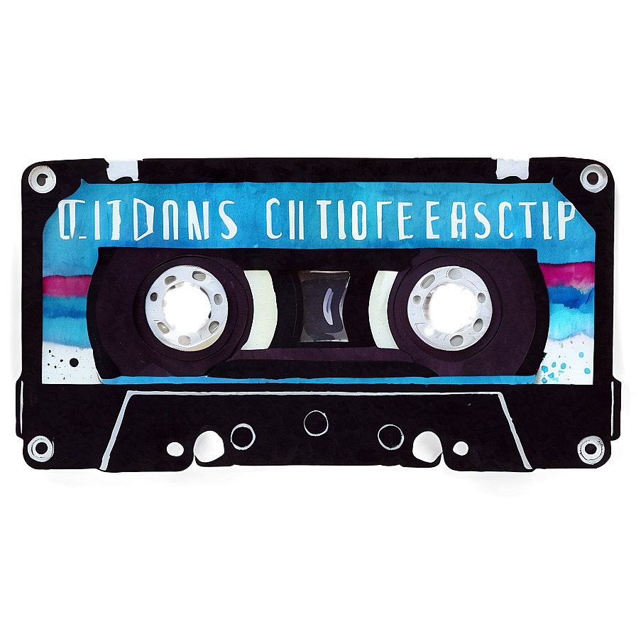 Watercolor Cassette Tape Png Bgb62